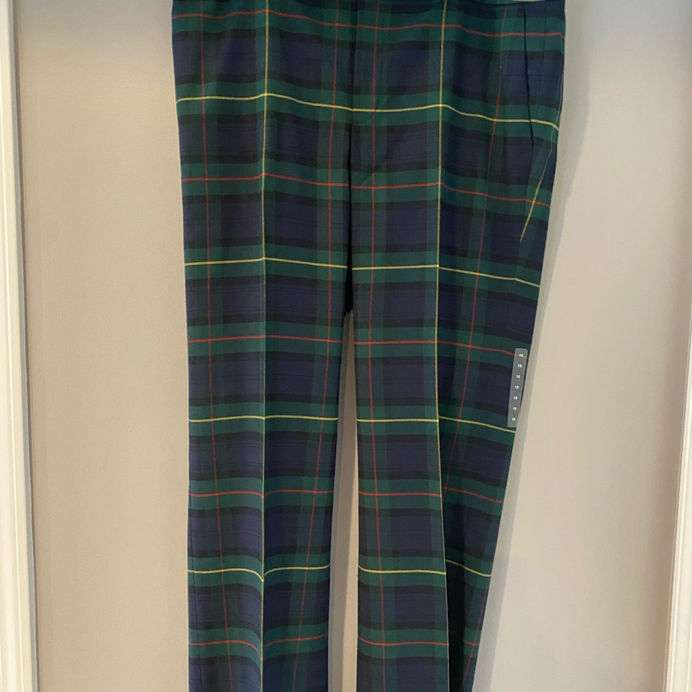Ralph Lauren Green & Navy Plaid Women's Dress Pants